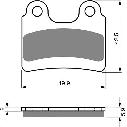 Goldfren Brake Pads AD198 as fitted to Scorpa SY80, 125, 200, 250, FA303
