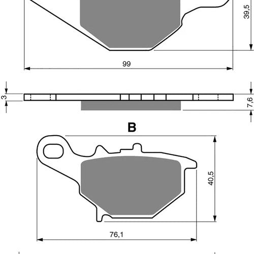 Goldfren S33 Brake Pads Front For Suzuki uk 110 L5/L6/L7/L7 AddresS 2015-2018