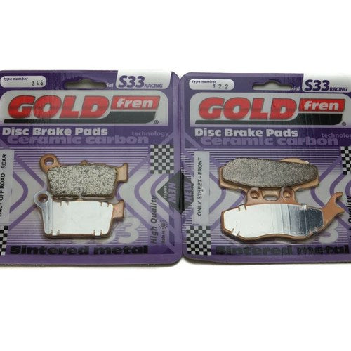 Goldfren S33 Brake Pads Front & Rear For Beta Urban 125 2008-2015