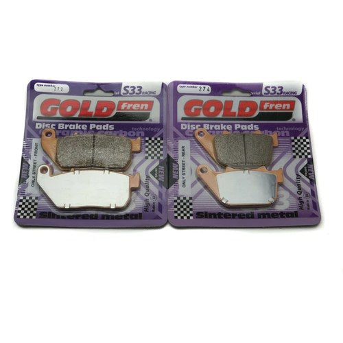 Goldfren S33 Brake Pads Front & Rear For Harley Davidson XL 50 Sportster 2007