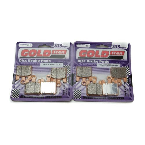 Goldfren S33 Brake Pads Front For Kawasaki ZX-6RR (ZX 600 N1/N6F) 2005-2006