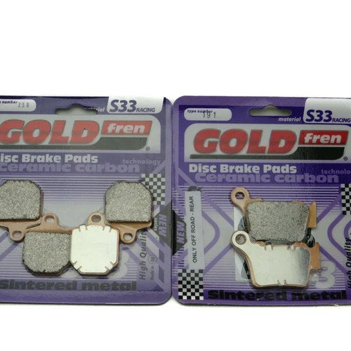 Goldfren S33 Brake Pads Front & Rear For Ktm Smr 450 (Magura caliper) 2007-2013