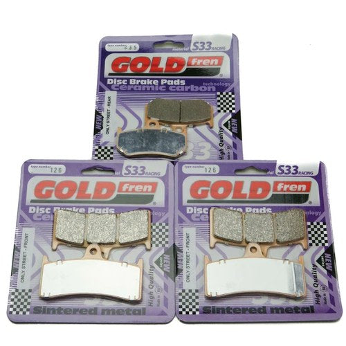 Goldfren S33 Brake Pads Front & Rear For Mv 750 F4 Spr Senna 2001-2003