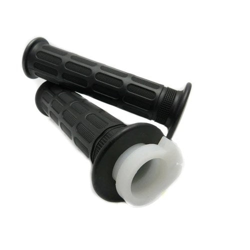 Pair of Grips with Throttle Tube for Honda CG 125 110MM Long Black