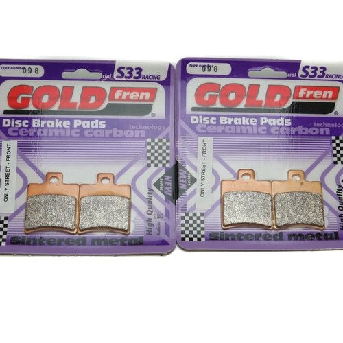 Goldfren S33 Brake Pads Front & Rear For Malaguti Ciak 100 1999-2003