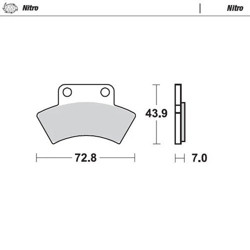 Moto Master Nitro Rear Brake Pads For Polaris Sportsman 350 4x4 1993
