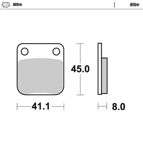 Moto Master Front Brake pads Nitro For Suzuki SX 125 R 1985-1986
