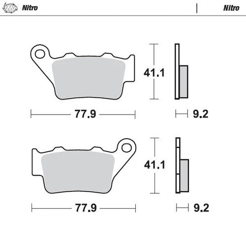 Moto Master Nitro Rear Brake Pads For KTM 450 Exc 2002-2003