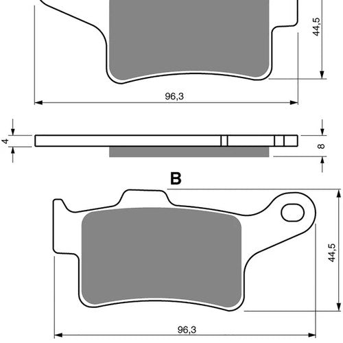 Brake Pads Rear For Can Am Spyder RT-S (3 Cyl Eng/6 Speed) 2014-2015