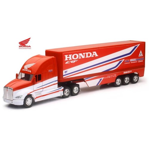 Newray Die Cast Model Hrc Kenworth T700 Team Truck Red & White, Scale 1:32