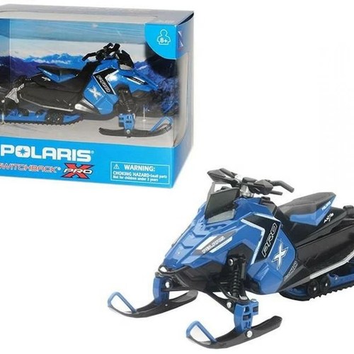 Newray Die Cast Model Polaris 800 Switchback Snowmobile Blue & Black, Scale 1:16