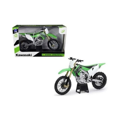Newray Die Cast Model Kawasaki KX450F, Green And Black, Scale 1:12