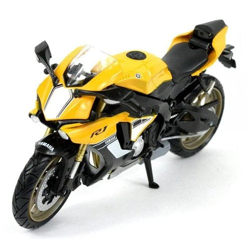 Newray Die Cast Model Yamaha YZF-R1 2016, Yellow And Black, Scale 1:12