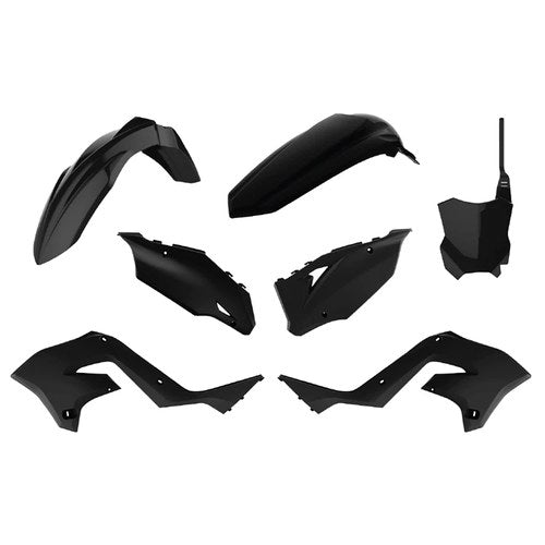 Polisport Plastic Kit Kawasaki KX125/250 03-08, KX-F 20-22 Restyling Black