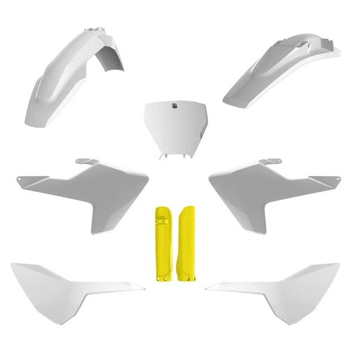 Polisport Plastic Kit + Fork Guards Husqvarna TC125 16-18, TC250 17-18, White