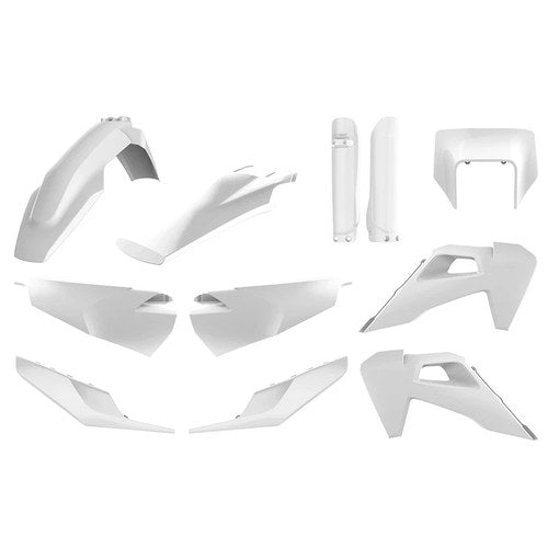 Polisport Plastic Kit + Fork Guards Husqvarna TE150-300, FE250-501 20-23, White