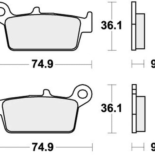 Sbs Brake Pads Rear For Suzuki DR 125 SM 2008 - 2012