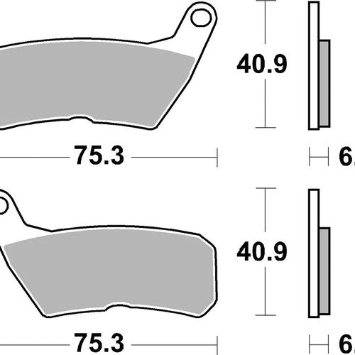 Sbs Brake Pads Front For HM Cre 125 Six Comp. 2010 - 2011