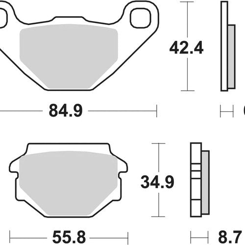 Sbs Brake Pads Front For Peugeot SV 50 Roland Garros 1993