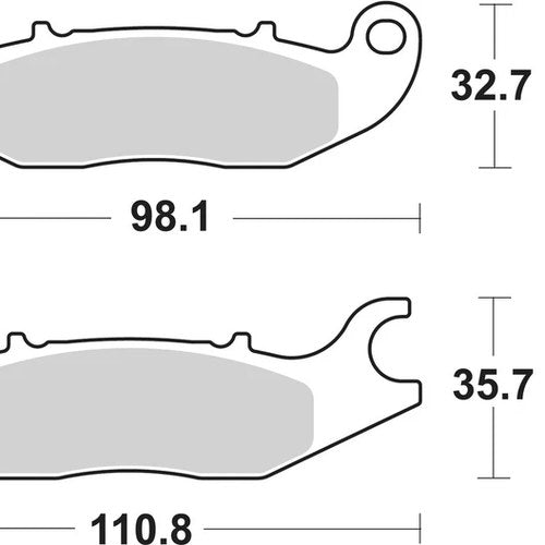 Sbs Brake Pads Front For Honda Anf 125 i Innova 2007 - 2011