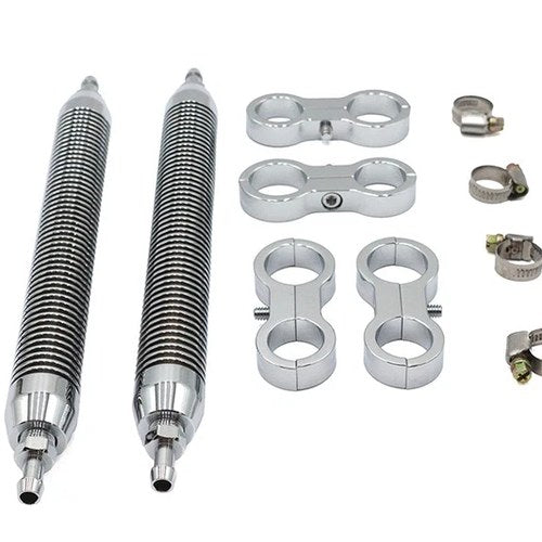 Oil Cooler Set Twin Style Billet Chrome for Harley-Davidson