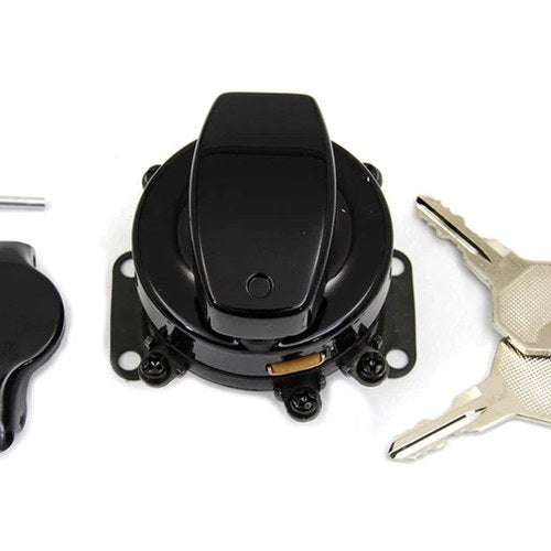 Fat Bob Ignition Switch with 6 Terminals Gloss Black for Harley-Davidson