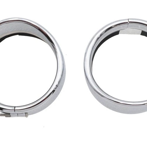 Spotlamp Frenched Trim Ring with Visor for Harley-Davidson