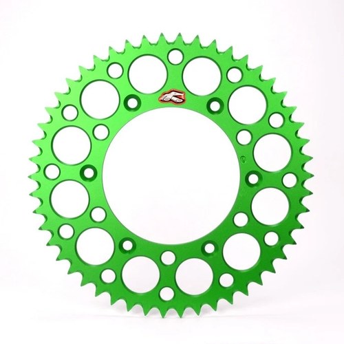 Renthal For 2020 Kawasaki KX 65 Rear Grooved Sprocket - Green 420-50P Teeth