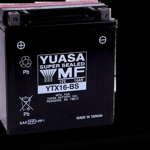 Yuasa YTX16-BS Maintenance For Free Agm 12 Volt Battery (Bottle Supplied)