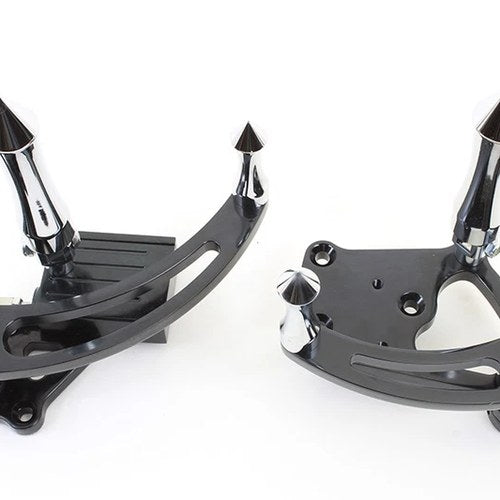 Black Billet Extended Forward Control Set for Harley-Davidson