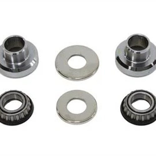 Sealed Fork Neck Cup Bearing Kit Chrome for Harley-Davidson