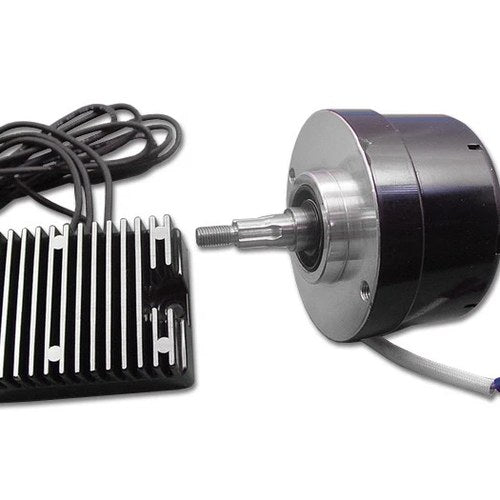 Black 17 Amp 12 Volt Alternator Generator Conversion Kit for Harley-Davidson