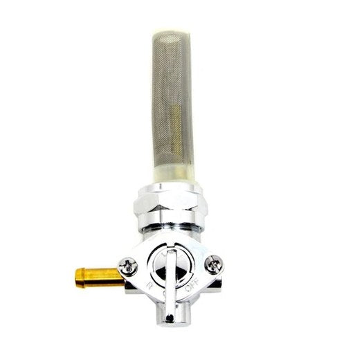 Chrome Petcock with Nut and 90� Left Outlet for Harley-Davidson