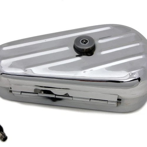 Oval Right Side Chrome Tool Box for Harley-Davidson