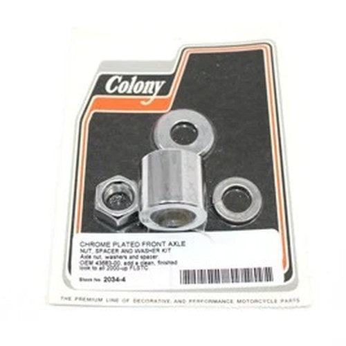 Front Axle Spacer Kit Smooth Style Chrome for Harley-Davidson