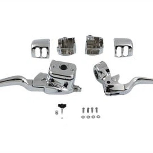 Smooth Contour Handlebar Control Kit Chrome for Harley-Davidson