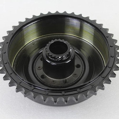 Rear Brake Drum Black with Sprocket for Harley-Davidson