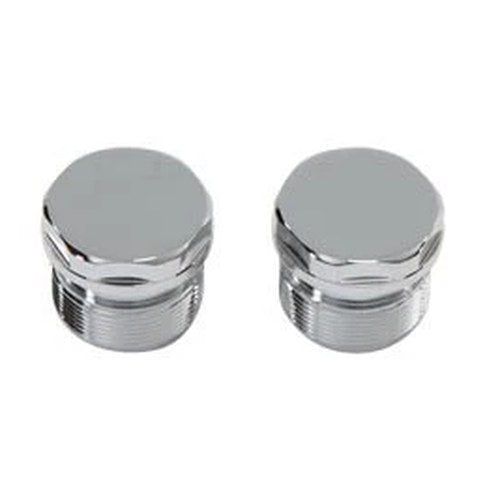Chrome Top Fork Tube Plugs without Hole for Harley-Davidson