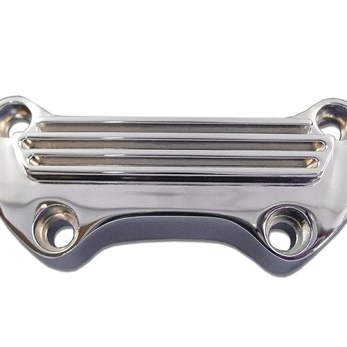 Finned Riser Top Clamp Chrome for Harley-Davidson
