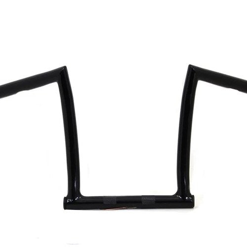11 inch Black ChiZeled Z-Bar Handlebar with Indents for Harley-Davidson