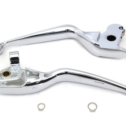 Chrome Wide Tamer Hand Lever Set for Harley-Davidson