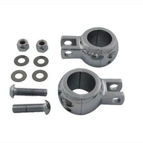 Chrome Footpeg Mount Clamp Set for Harley-Davidson