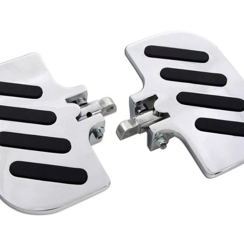 Chrome Slot Inverted Passenger Footboard Set for Harley-Davidson
