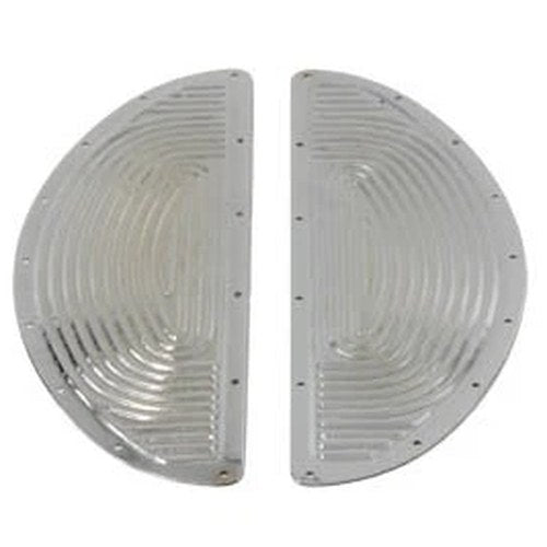 Chrome Half Moon Footboard Mat Set for Harley-Davidson