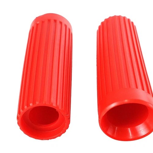 Replica Rib Style Grip Set Red for Harley-Davidson