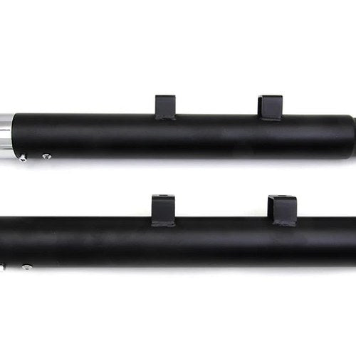 2-1/4 inch Diameter Black Straight Muffler Set for Harley-Davidson