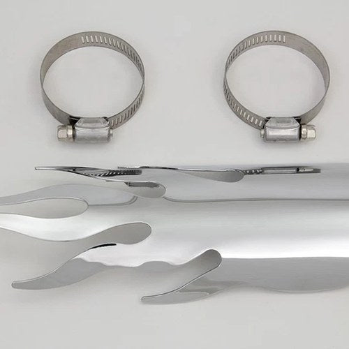 Chrome Flame Heat Shield for Harley-Davidson