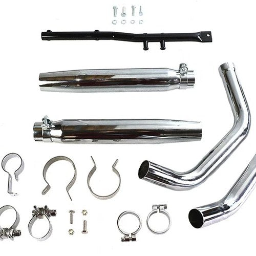 Tapered Muffler Exhaust Kit Chrome for Harley-Davidson