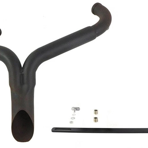 Wyatt Gatling "Y" Exhaust Pipe Header Black for Harley-Davidson