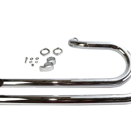 Side By Side Drag Pipe Set Chrome for Harley-Davidson